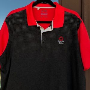 Adidas climacool Charcoal/Red Dotted Polo XL